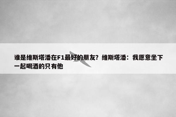 谁是维斯塔潘在F1最好的朋友？维斯塔潘：我愿意坐下一起喝酒的只有他