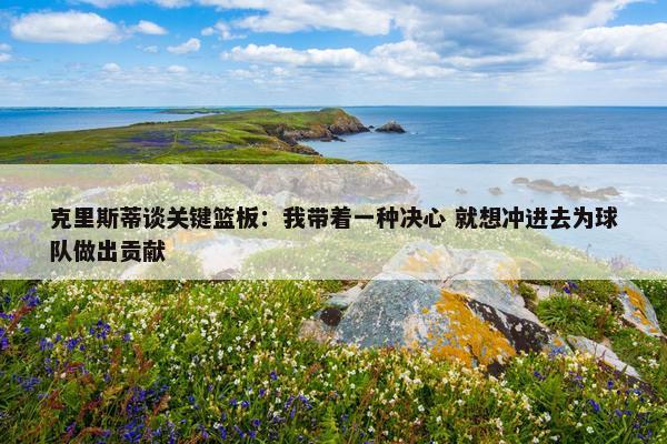 克里斯蒂谈关键篮板：我带着一种决心 就想冲进去为球队做出贡献