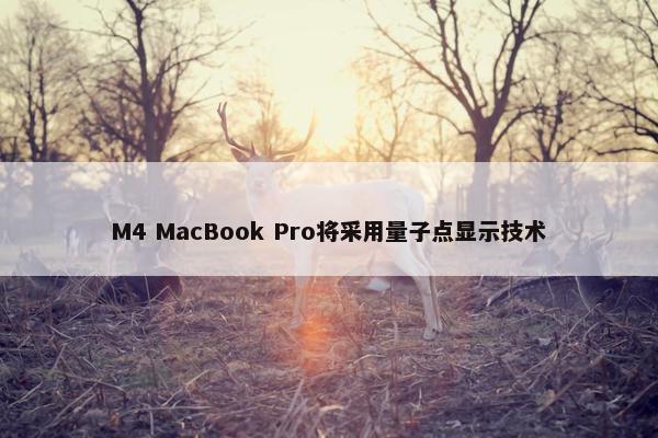 M4 MacBook Pro将采用量子点显示技术