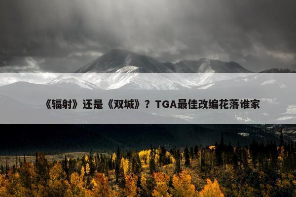 《辐射》还是《双城》？TGA最佳改编花落谁家