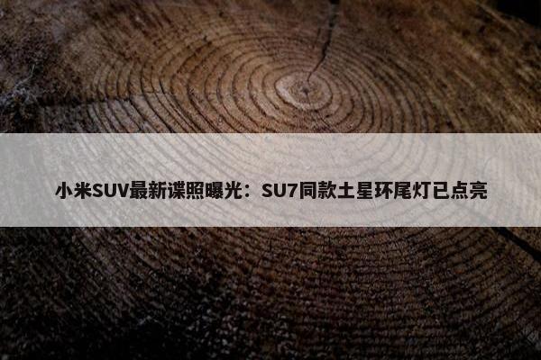 小米SUV最新谍照曝光：SU7同款土星环尾灯已点亮