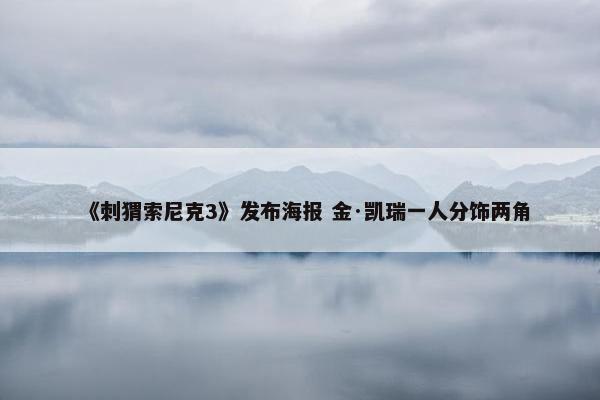 《刺猬索尼克3》发布海报 金·凯瑞一人分饰两角