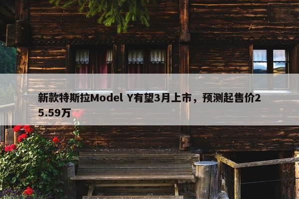 新款特斯拉Model Y有望3月上市，预测起售价25.59万