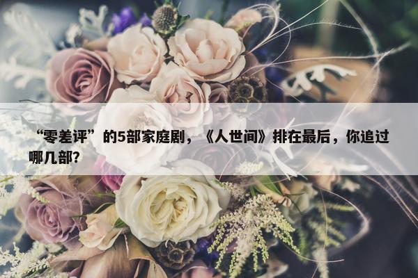 “零差评”的5部家庭剧，《人世间》排在最后，你追过哪几部？