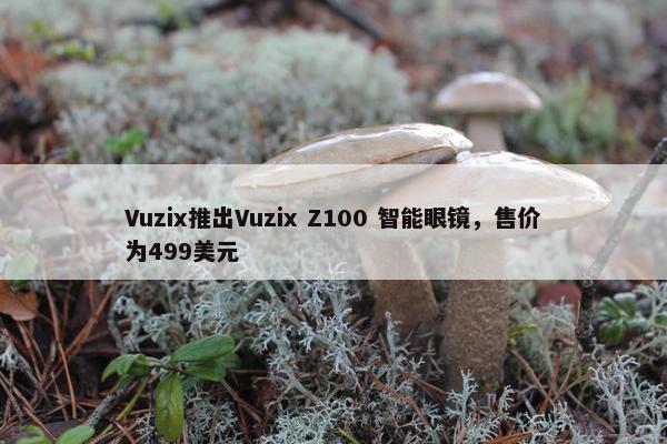 Vuzix推出Vuzix Z100 智能眼镜，售价为499美元