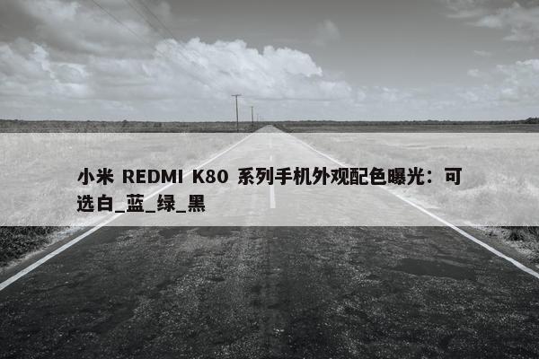 小米 REDMI K80 系列手机外观配色曝光：可选白_蓝_绿_黑