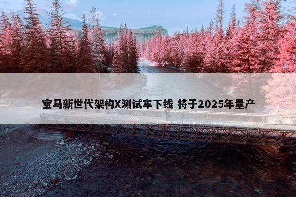 宝马新世代架构X测试车下线 将于2025年量产