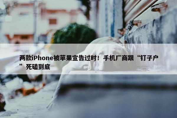 两款iPhone被苹果宣告过时！手机厂商跟“钉子户”死磕到底