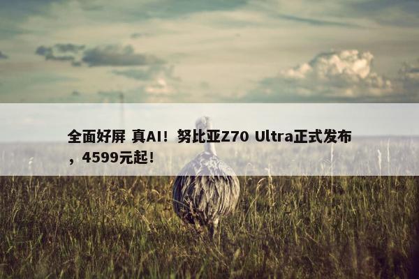 全面好屏 真AI！努比亚Z70 Ultra正式发布，4599元起！