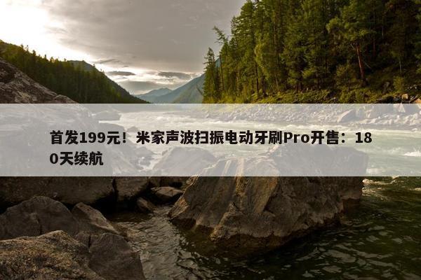 首发199元！米家声波扫振电动牙刷Pro开售：180天续航