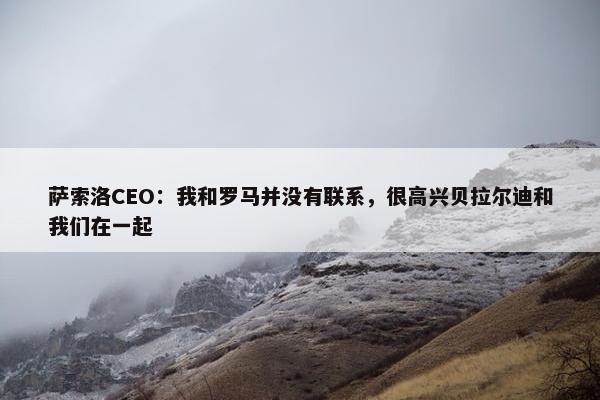 萨索洛CEO：我和罗马并没有联系，很高兴贝拉尔迪和我们在一起