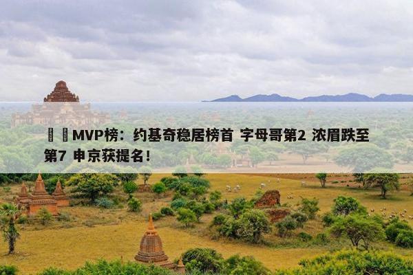 ⭐️MVP榜：约基奇稳居榜首 字母哥第2 浓眉跌至第7 申京获提名！