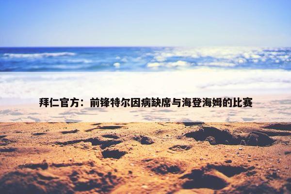 拜仁官方：前锋特尔因病缺席与海登海姆的比赛