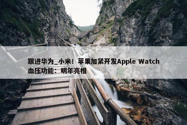 跟进华为_小米！苹果加紧开发Apple Watch血压功能：明年亮相