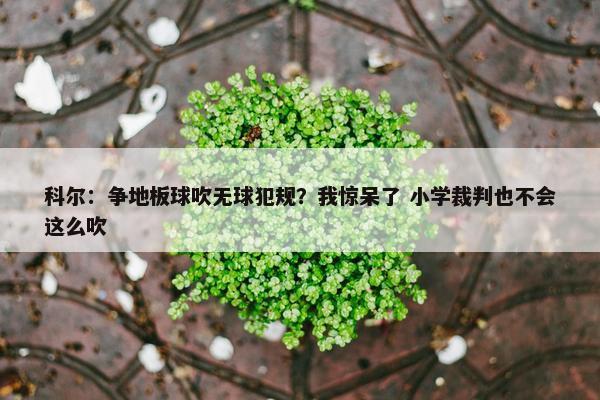 科尔：争地板球吹无球犯规？我惊呆了 小学裁判也不会这么吹