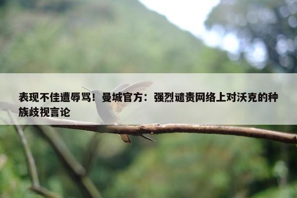 表现不佳遭辱骂！曼城官方：强烈谴责网络上对沃克的种族歧视言论