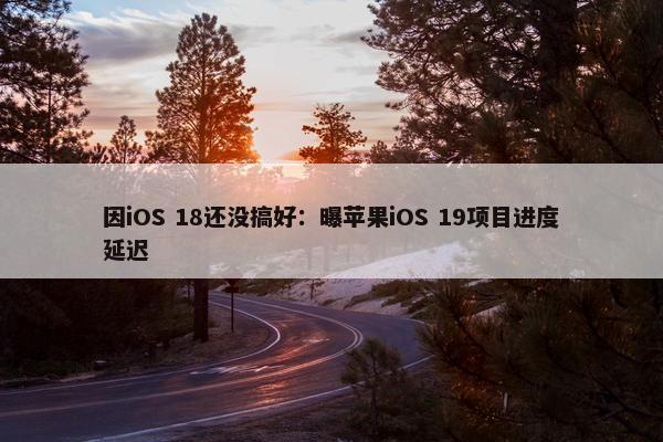 因iOS 18还没搞好：曝苹果iOS 19项目进度延迟