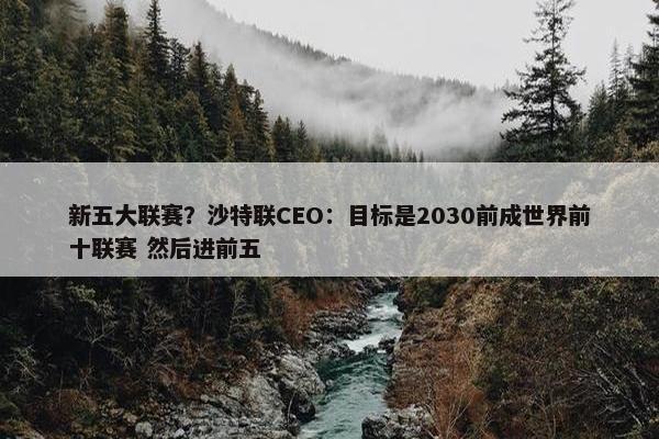 新五大联赛？沙特联CEO：目标是2030前成世界前十联赛 然后进前五