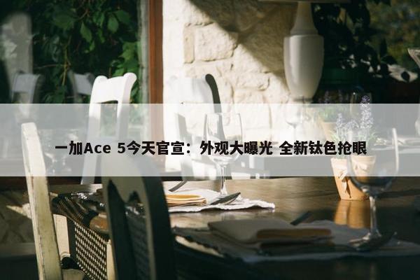 一加Ace 5今天官宣：外观大曝光 全新钛色抢眼