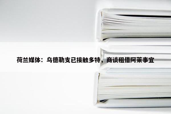 荷兰媒体：乌德勒支已接触多特，商谈租借阿莱事宜