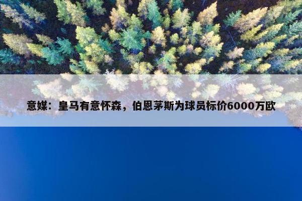 意媒：皇马有意怀森，伯恩茅斯为球员标价6000万欧