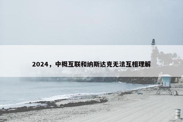 2024，中概互联和纳斯达克无法互相理解