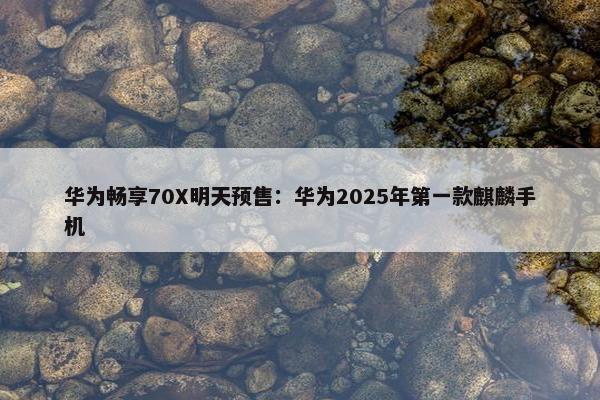 华为畅享70X明天预售：华为2025年第一款麒麟手机