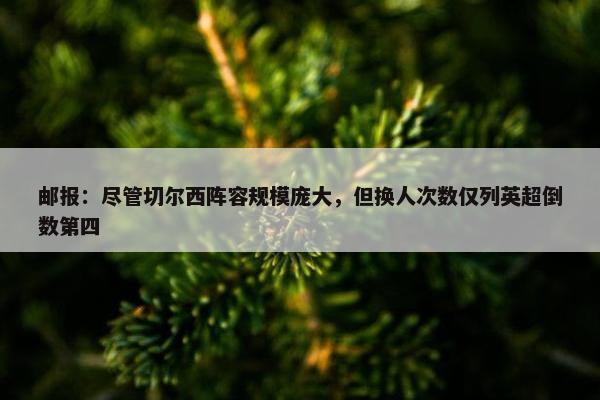 邮报：尽管切尔西阵容规模庞大，但换人次数仅列英超倒数第四